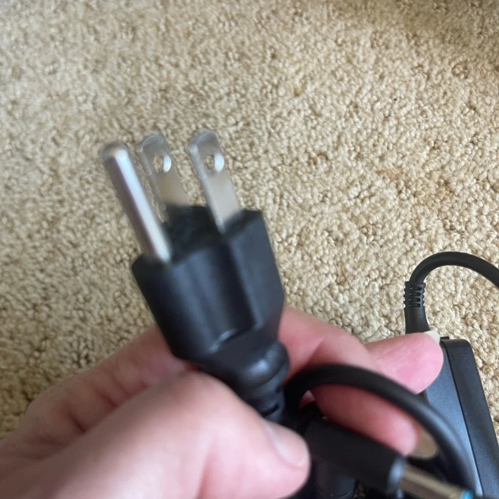New HP 45W Power Adapter with Black Cable